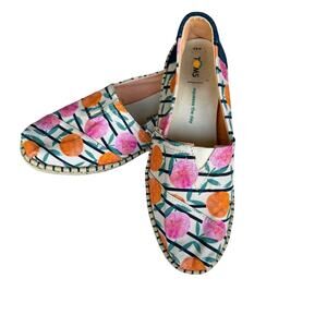 TOMS Classic Citrus/Orange Espadrille slip on shoes, size 8.5